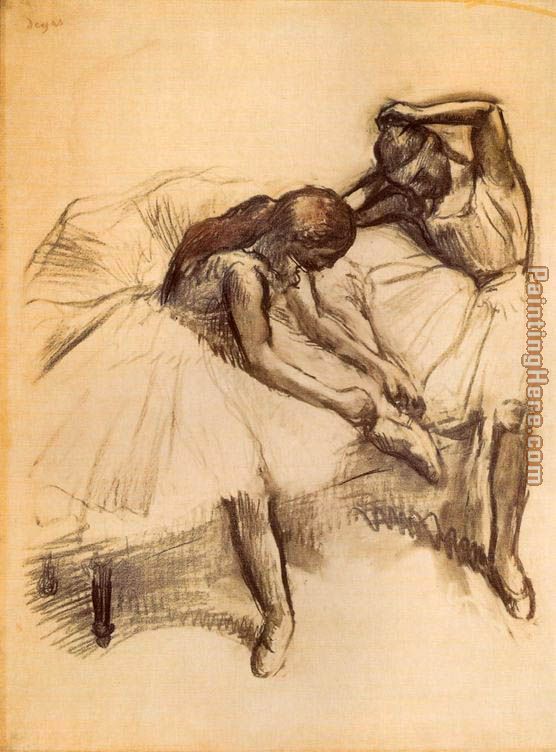 Edgar Degas Two Dancers V